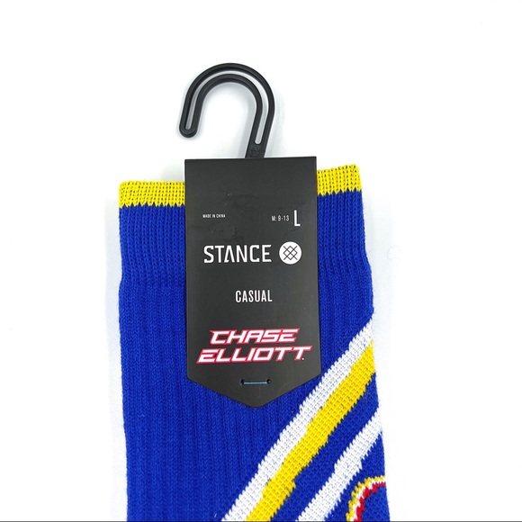 New Men’s Stance NASCAR Chase Elliot Casual Crew Socks Size 9-13 Large 1 Pair - Picture 2 of 5